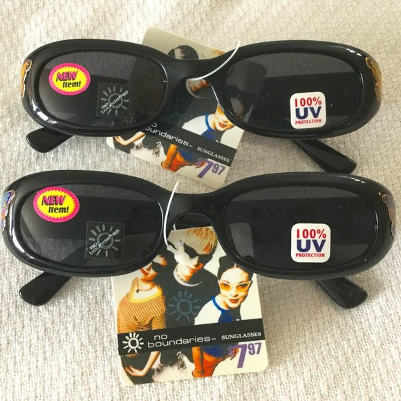 3/$15 Kids / Tween Sunglasses 2 Pairs VINTAGE NEW - Picture 1 of 15